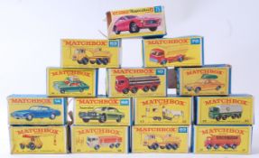 MATCHBOX LESNEY; A collection of 14x vintage Matchbox Lesney boxed diecast model cars.