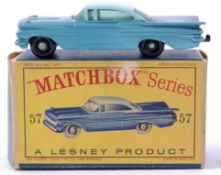 MATCHBOX LESNEY; An original vintage diecast model Matchbox Lesney No. 57 Chevrolet Impala.