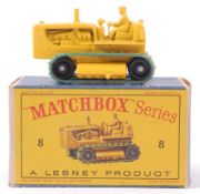 MATCHBOX LESNEY; An original vintage diecast model Matchbox Lesney No. 8 Caterpillar Tractor.