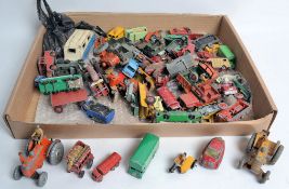 DIECAST; A good box of assorted vintage diecast, mostly vintage Matchbox Lesney, but also Dinky,