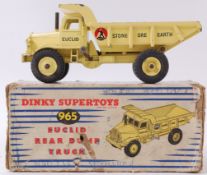 DINKY; An original vintage Dinky diecast model 965 Euclid Rear Dump Truck,