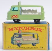 MATCHBOX LESNEY; An original vintage diecast model Matchbox  Lesney No.21 Milk Delivery Truck.