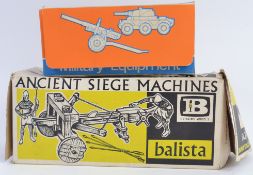 DIECAST; A vintage Britains Ancient Siege Machines Balista, incomplete, but within the original box,