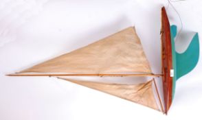 BOWMAN POND YACHT; A charming original 1950's Bowman Racing wooden pond yacht.