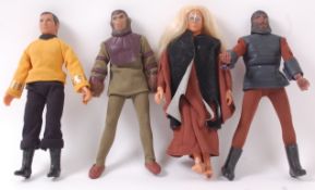 MEGO; A collection of 4x vintage Mego action figures, Star Trek x1, Planet Of The Apes x2,