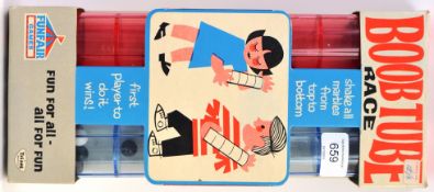 BOOB TUBE RACE; An original rare Triang Toys ' Boob Tube Race ' game.