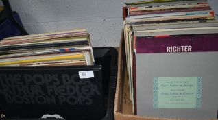 A collection of vinyl records - Classical, blues and jazz interest to include Chopin, Mendelsson,