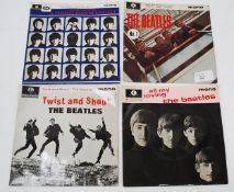 A collection of 4 Beatles EP's to include Twist And Shout, All My Loving,
