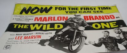 FILM POSTER; Wild One Marlon Brando reproduction film poster.