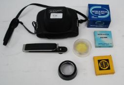 A vintage Miranda Sensorex SLR camera and lens No 717831 / lens f=50mm together with accessories.