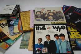 A collection of vinyl records from the 1980's and 1970's to include The Who, The Police, Other Pop,