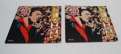 2 Elvis Presley anniversary white vinyl albums - records  ( see illustrations ) 

UK,