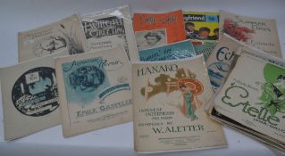 A collection of early 20th century and later sheet music several artists,