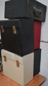 A collection of three vintage / retro vinyl record carry cases

UK,