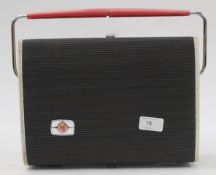 A stunning 1950's portable Pye Radio complete in the original vinyl carry case with inset radio