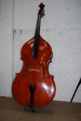 A good 3/4 sized double bass musical instrument complete with the carry case.