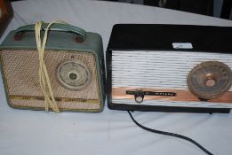 A collection of vintage / retro portable radios.