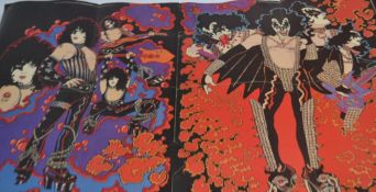 A collection of original 1970's 80's Rock Music posters to include Kiss, Whitesnake,