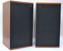 A stunning pair of teak cased DM2 speakers by B + W, Bowers and Wilkins,