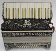 A Frontalini Italia accordion c1930s 'Frontalini' 48 bass piano accordion with diamanté decoration.