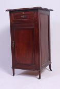 An Edwardian mahogany pedestal cabinet h