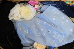 A quantity of silk scarves and fabrics e