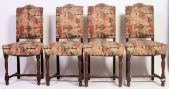 A set of four oak  early 20th century pr
