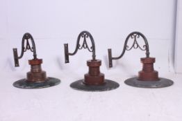 A set of 3 vintage Industrial large Sugg
