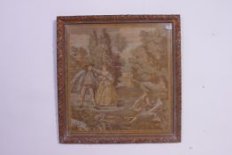 A 19th century tapestry needlepoint samp