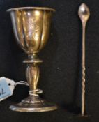 An OSP Sheffield plate goblet of lobed c
