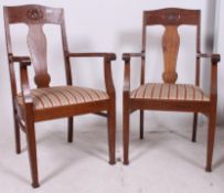 A pair of early 20th century Swedish oak