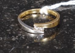 An 18ct gold 750 marked ladies diamond r