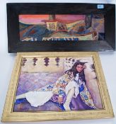 Two framed oil on canvas by Vivian Peter