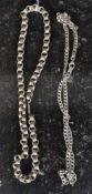 A think set silver chain linked necklace