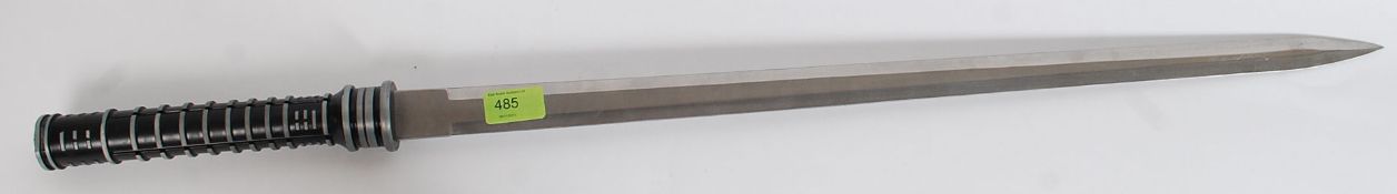 A replica ' Blade ' sword having futuristic handle with twin handled blade.