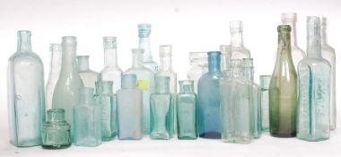 A collection of Victorian and later advertising bottles to include R.