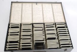 A collection of vintage 20th century glass photographic slides to include Wales,