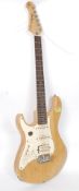 A left handed Yamaha electric ' Pacifier ' stratocaster shaped electric guitar.