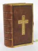 A mid 19th century Victorian leather and brass bound bible  - The Book of Common Prayer - Oxford
