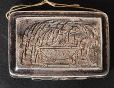 A 19th century George 3rd silver vinaigrette bearing makers initials S&S,