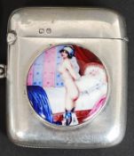 A good sized silver hallmarked Victorian vesta case by Stokes & Ireland, Chester hallmarks 1899,