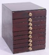 A retro 1970's wristwatch shop display cabinet chest.