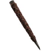 A 17th / 18th century carved fruitwood Judaic Dutch Yad - knitting sheath,