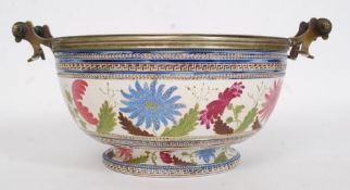 A Victorian ceramic salad bowl,