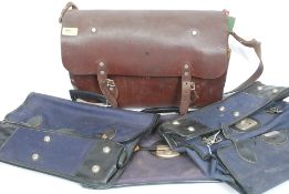 RAILWAY UNIFORM; A charming ' time capsule ' railway conductions leather satchel.