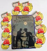 A vintage Cadbury's point of sale shop counter advertising sign ' Cadbury's Milk Chocolate for