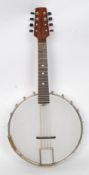 A 1920's Hawkes & Son open back banjolin - banjo mandalin musical instrument complete with the case.