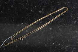 A ladies 9ct gold necklace being stamped 9ct. Total weight 6.