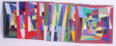 Douglas Herbert Courtenay Auburn  (1916 - 2000) A collection of 10 geometric abstract oil on board
