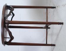 A mid 19th century / early Victorian mahogany oval lamp wine occasional table,